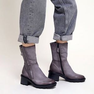 Miz Mooz Rocco Combat Boot In Concrete